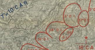 Situation de la Ve Armée le 29 août 1914, au soir, et en particulier du 18e corps d'armée