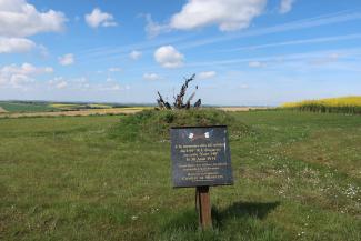 Le mémorial du 144e RI à la Cote 140