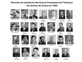 Portraits de résistants FFI du secteur de Tavaux en 1944