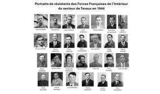 Portraits de résistants FFI du secteur de Tavaux en 1944