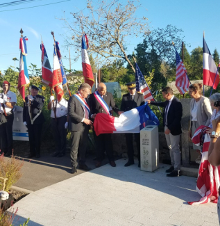 Inauguration borne mémorielle Nogent l'Artaud le 27 août 2024