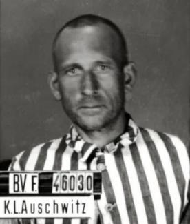 Photographie de Maurice Raimond prise à Auschwitz ©https://deportes-politiques-auschwitz.fr/