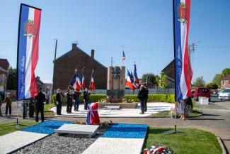 Inauguration borne Aisne Terre de Mémoire à Bohain-en-Vermandois le 27 avril 2025