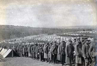 Camp de prisonniers allemands d'Irval après l'offensive d'avril 1917
