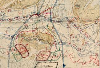 Plan d'attaque du RICM le 23 octobre 1917 