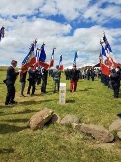 Inauguration borne Aisne Terre de Mémoire à Ribemont le 14 juin 2024
