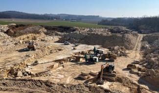 La carrière de la Croix-Huyart où sont extraites les pierres ©BNF Passerelles, Olivier Rambach, 2022