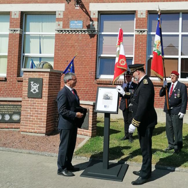 Inauguration borne Aisne Terre de mémoire à Tupigny ©CD02