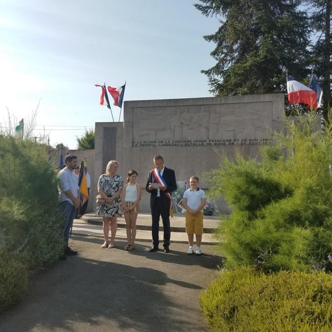 Inauguration borne Aisne Terre de Mémoire à Guise le 1er septembre 2024