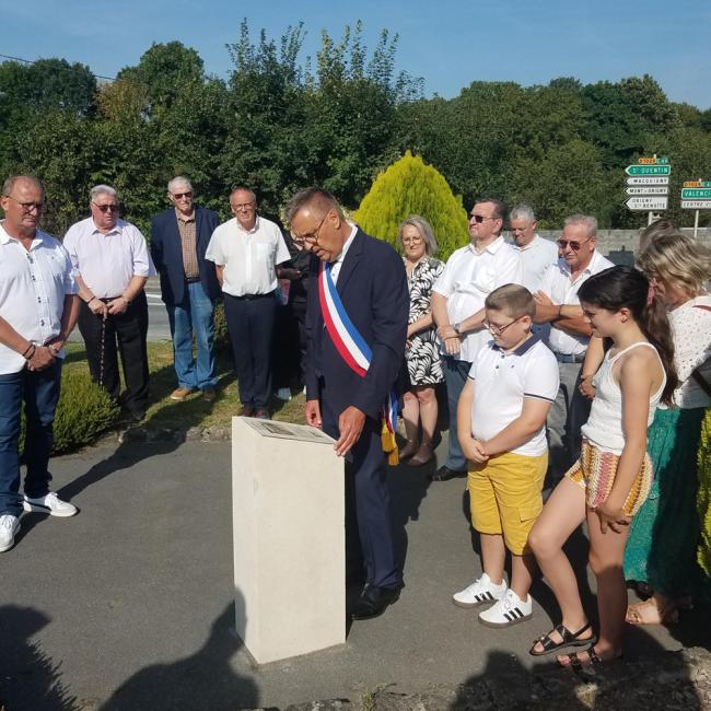 Inauguration borne Aisne Terre de Mémoire à Guise le 1er septembre 2024