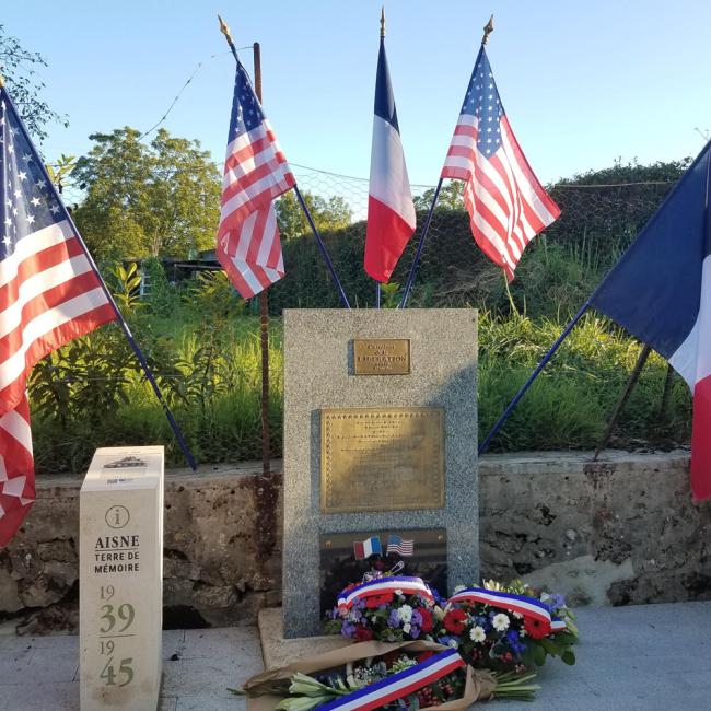 Inauguration borne Aisne Terre de Mémoire à Nogent-l'Artaud le 27 août 2024