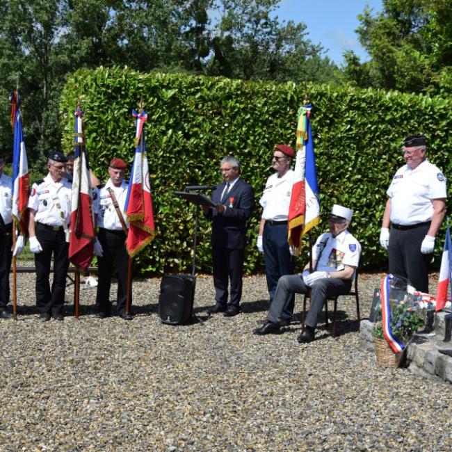 Inauguration borne Aisne Terre de Mémoire à Saint-Algis le 23 juin 2024
