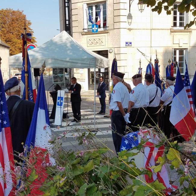 Inauguration borne Aisne Terre de Mémoire à Soissons le 20 septembre 2024