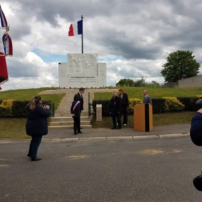 Inauguration borne Aisne Terre de Mémoire à Villers-sur-Fère le 28 avril 2024