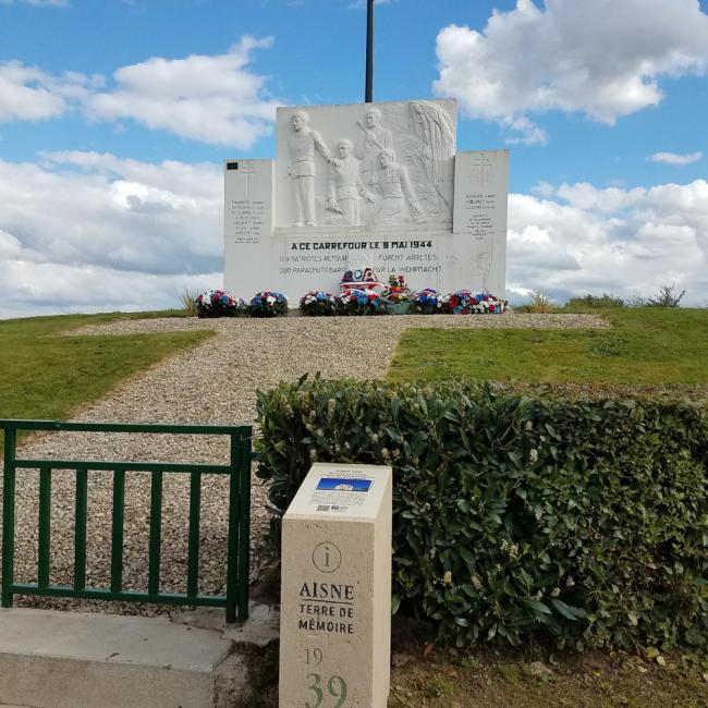 Inauguration borne Aisne Terre de Mémoire à Villers-sur-Fère le 28 avril 2024