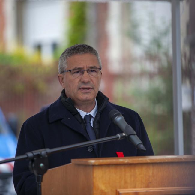 Inauguration borne Aisne Terre de Mémoire à Chauny le 27 mai 2024