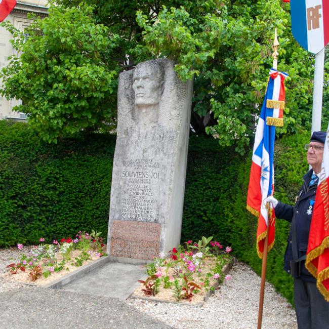 Inauguration borne Aisne Terre de Mémoire à Château-Thierry le 27 mai 2025