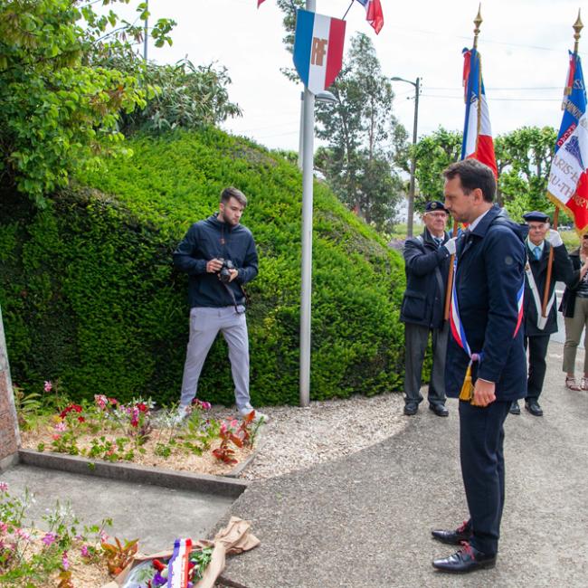 Inauguration borne Aisne Terre de Mémoire à Château-Thierry le 27 mai 2025