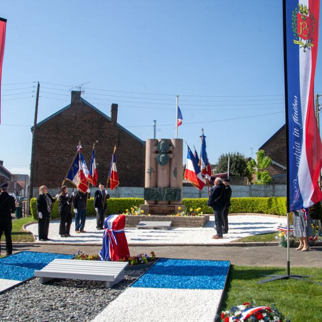 Inauguration borne Aisne Terre de Mémoire à Bohain-en-Vermandois le 27 avril 2025