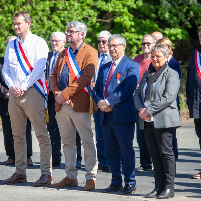 Inauguration borne Aisne Terre de Mémoire à Bohain-en-Vermandois le 27 avril 2025