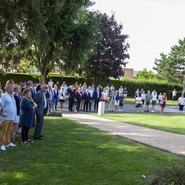 Inauguration borne Aisne Terre de Mémoire à Gauchy le 4 septembre 2023