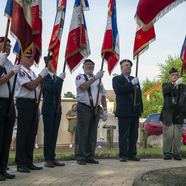 Inauguration borne Aisne Terre de Mémoire à Gauchy le 4 septembre 2023