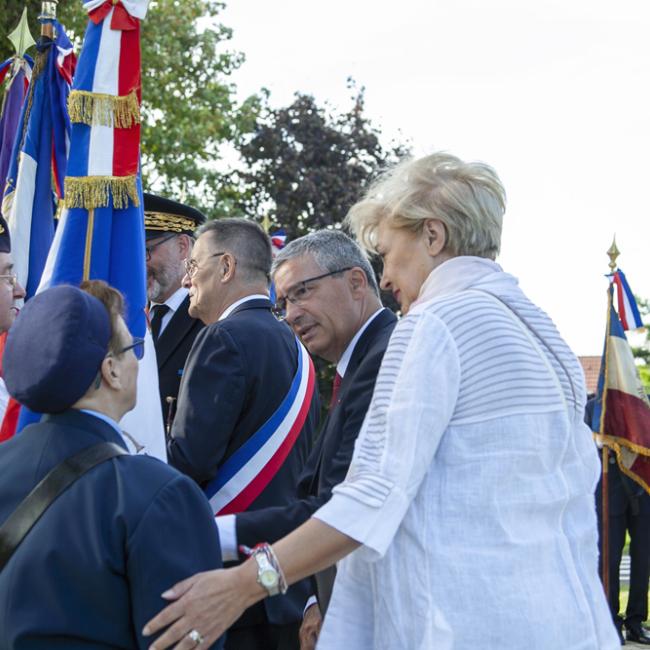 Inauguration borne Aisne Terre de Mémoire à Gauchy le 4 septembre 2023