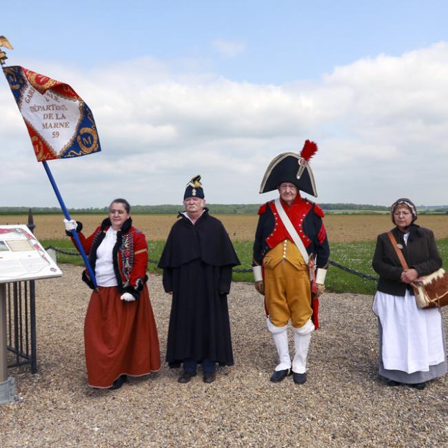 Inauguration borne Aisne Terre de Mémoire à Dhuys-et-Morin-en-Brie le 23 mai 2023