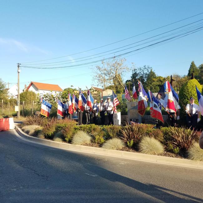 Inauguration borne Aisne Terre de Mémoire à Nogent-l'Artaud le 27 août 2024