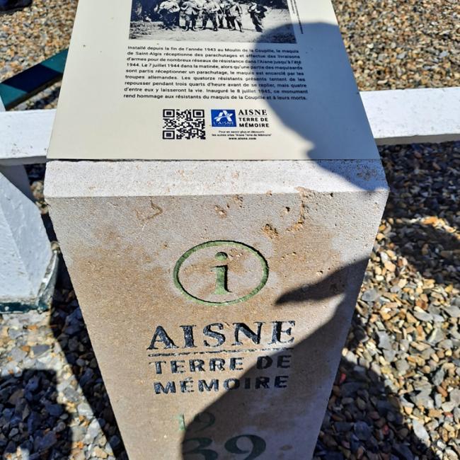 Inauguration borne Aisne Terre de Mémoire à Saint-Algis le 23 juin 2024
