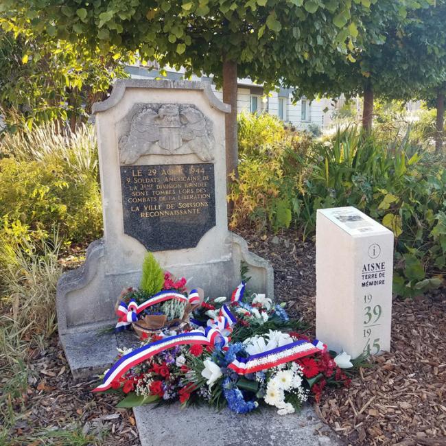 Inauguration borne Aisne Terre de Mémoire à Soissons le 20 septembre 2024