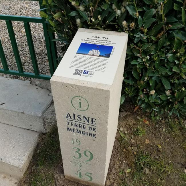 Inauguration borne Aisne Terre de Mémoire à Villers-sur-Fère le 28 avril 2024