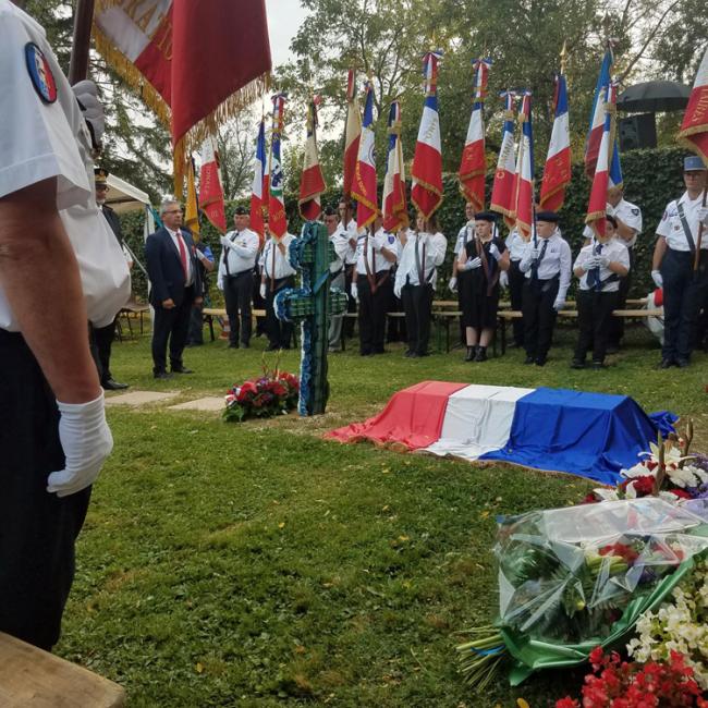Inauguration borne Aisne Terre de Mémoire à Plomion le 25 août 2025