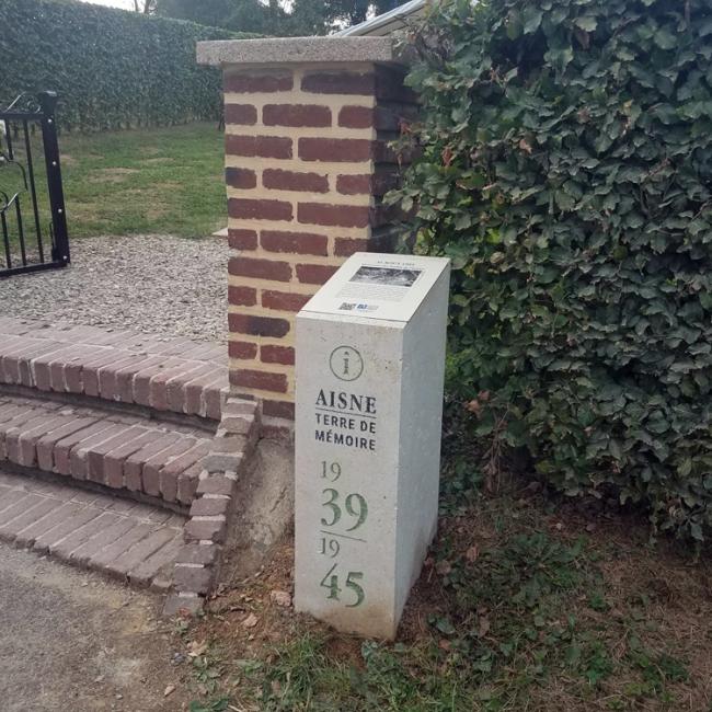 Inauguration borne Aisne Terre de Mémoire à Plomion le 25 août 2025