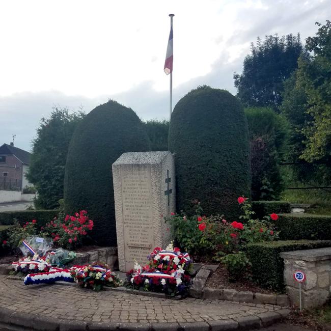 Inauguration borne Aisne Terre de Mémoire Tavaux 30 août 2024