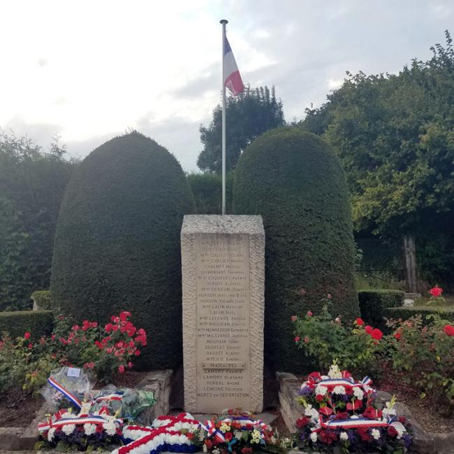 Inauguration borne Aisne Terre de Mémoire Tavaux 30 août 2024