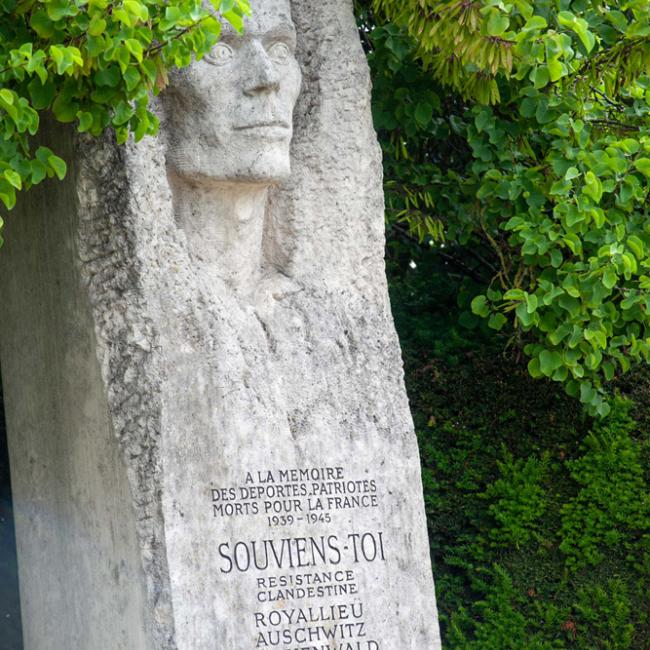 Inauguration borne Aisne Terre de Mémoire à Château-Thierry le 27 mai 2025