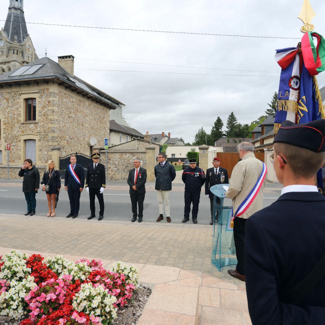 Inauguration borne Aisne Terre de Mémoire à Neufchâtel-sur-Aisne le 29 août 2025