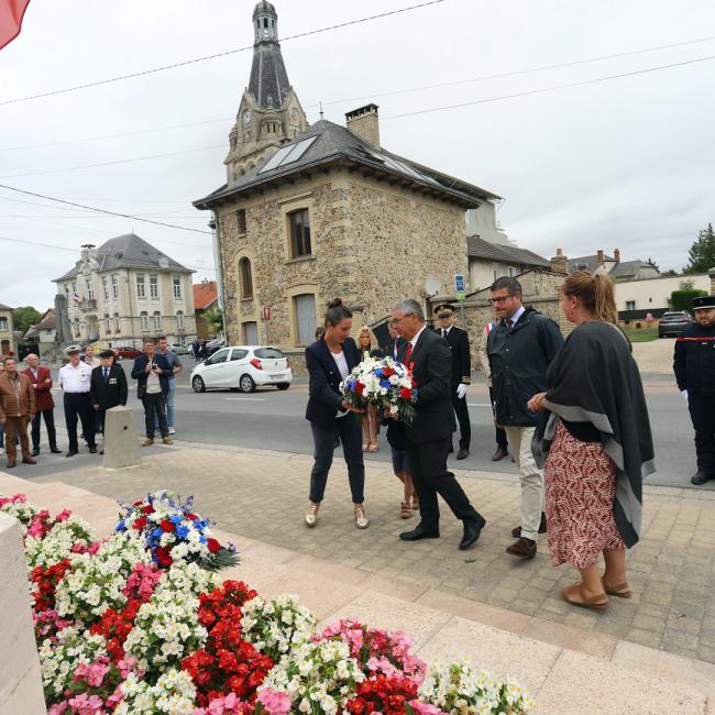Inauguration borne Aisne Terre de Mémoire à Neufchâtel-sur-Aisne le 29 août 2025