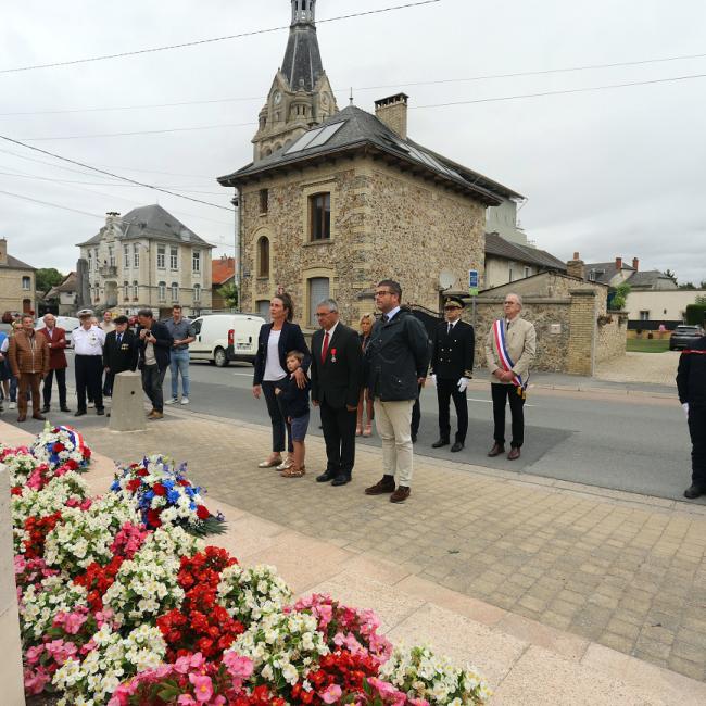 Inauguration borne Aisne Terre de Mémoire à Neufchâtel-sur-Aisne le 29 août 2025