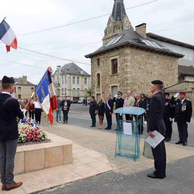 Inauguration borne Aisne Terre de Mémoire à Neufchâtel-sur-Aisne le 29 août 2025