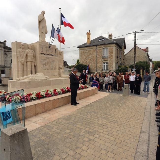 Inauguration borne Aisne Terre de Mémoire à Neufchâtel-sur-Aisne le 29 août 2025