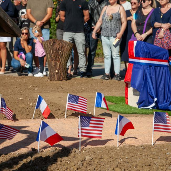 Inauguration borne Aisne Terre de Mémoire à Ressons-le-Long le 7 septembre 2025