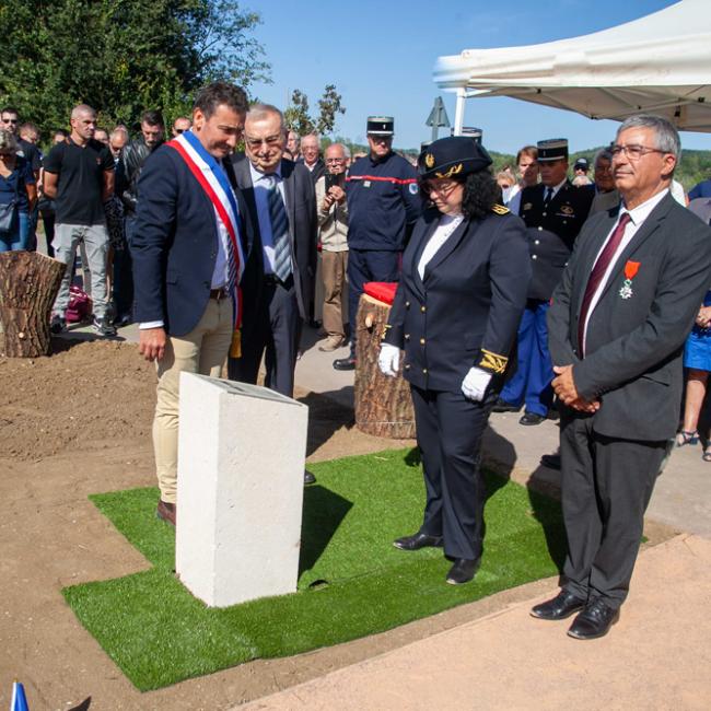 Inauguration de la borne Aisne Terre de Mémoire à Ressons-le-Long le 7 septembre 2025