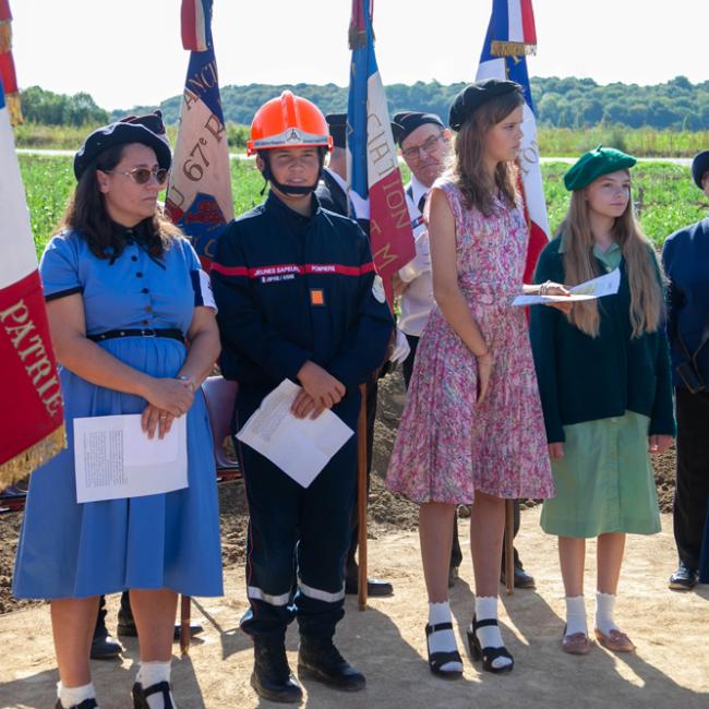 Inauguration borne Aisne Terre de Mémoire à Ressons-le-Long le 7 septembre 2025