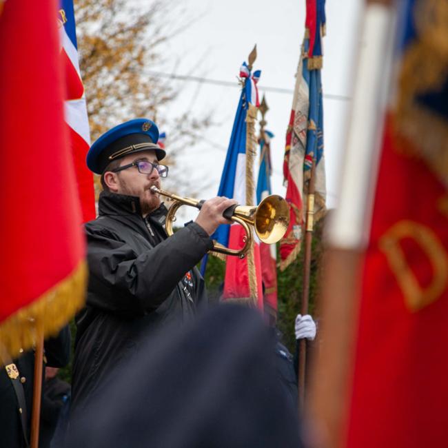 Sonnerie du clairon à la Pierre d'Haudroy